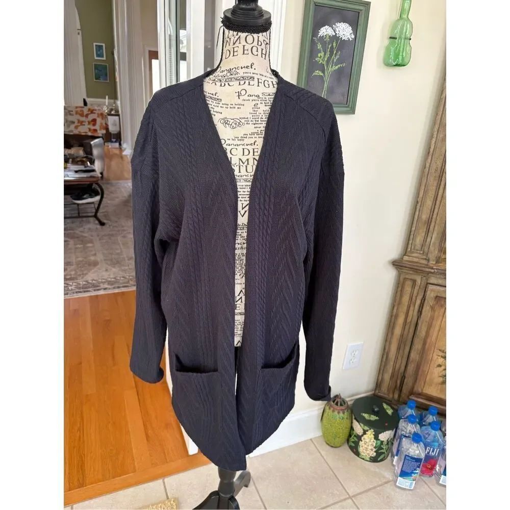 MEROKEETY Women's Casual Long Sleeve Open Front Cable Knit Cardigan